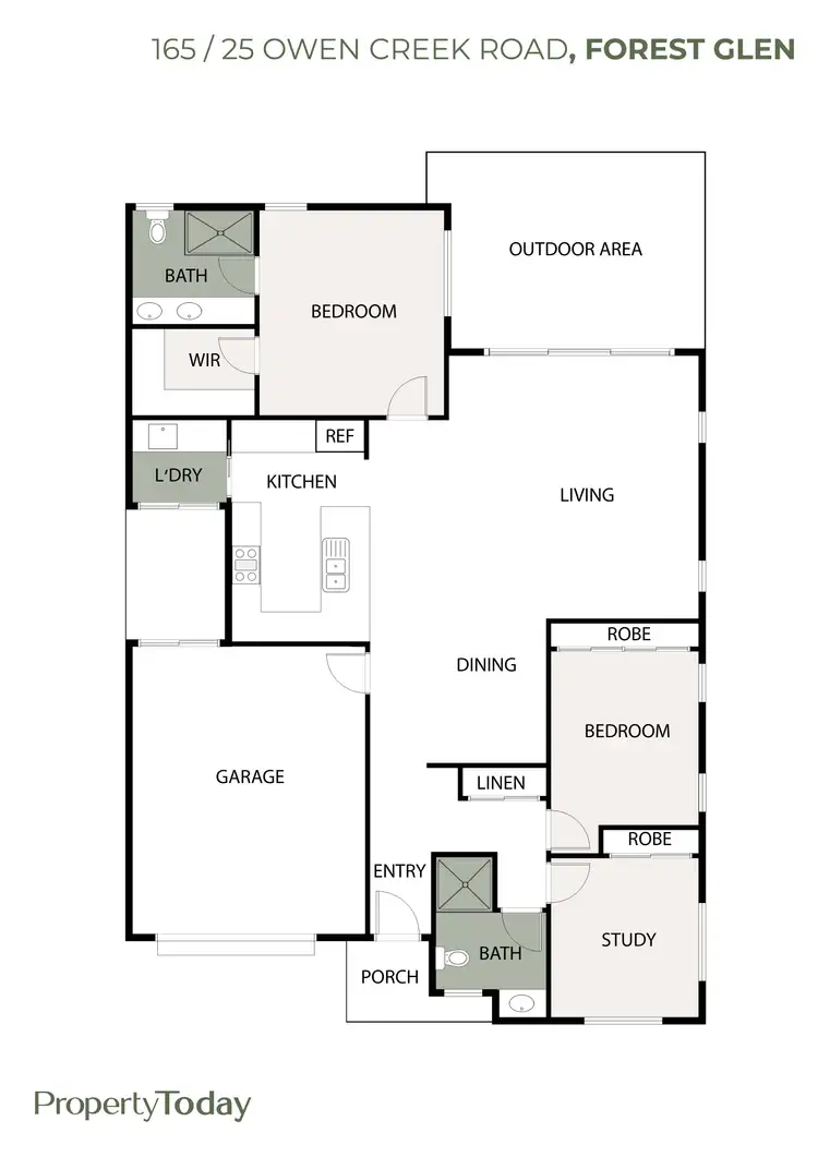 Floorplan of Homely retirement listing, 165/25 Owen Creek Road, Forest Glen QLD 4556