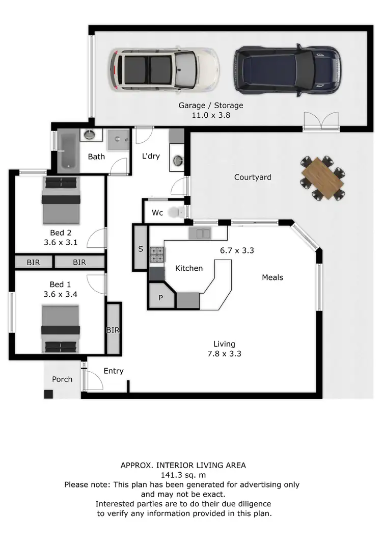 Floorplan of Homely unit listing, 3/184 Lawrence Street, Wodonga VIC 3690