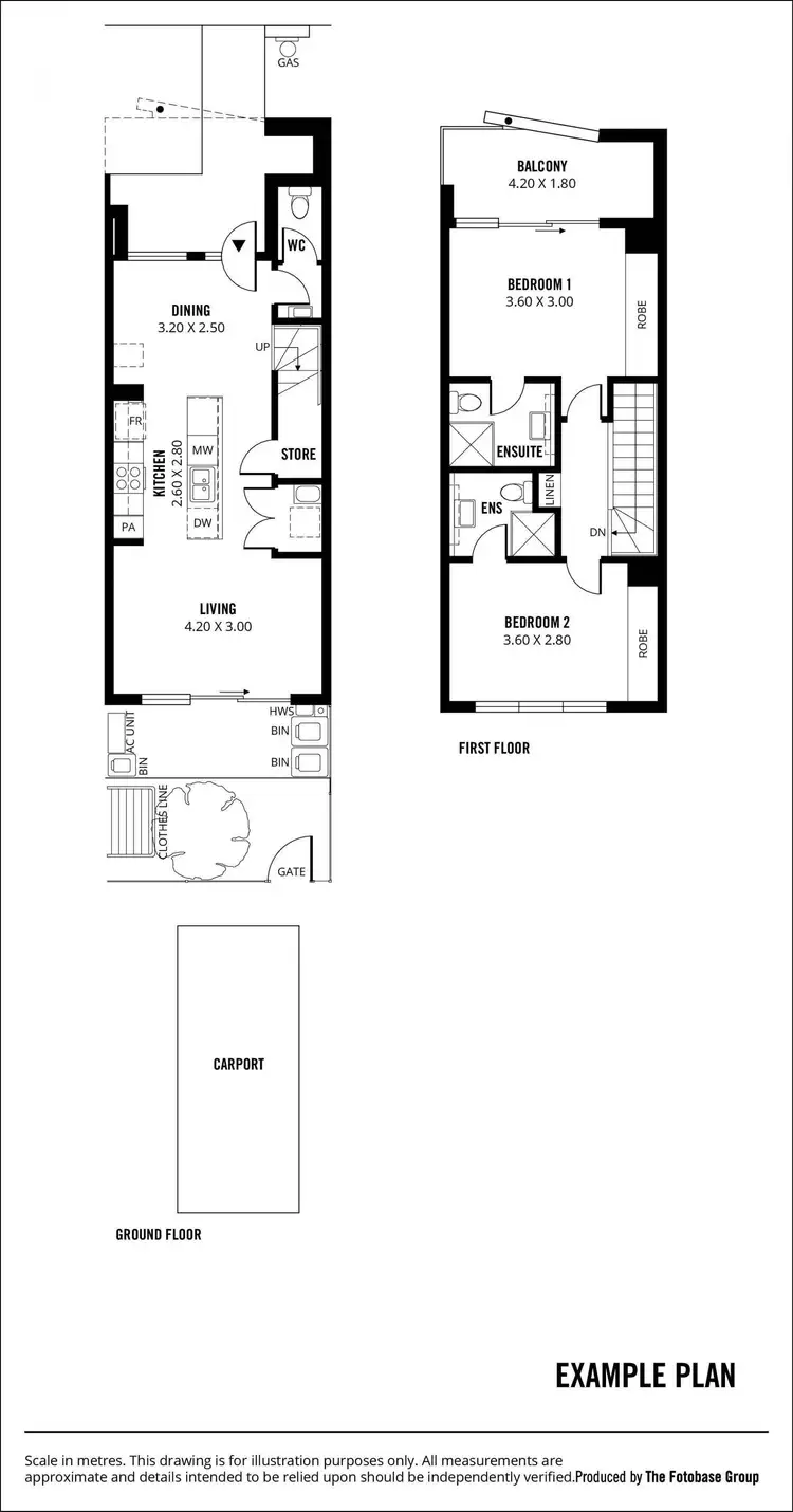 Floorplan of Homely townhouse listing, 8A Barry Drive, Findon SA 5023