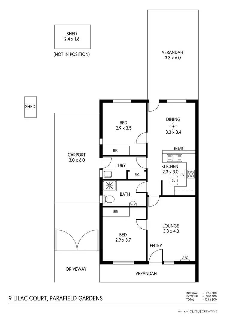 Floorplan of Homely house listing, 9 Lilac Court, Parafield Gardens SA 5107