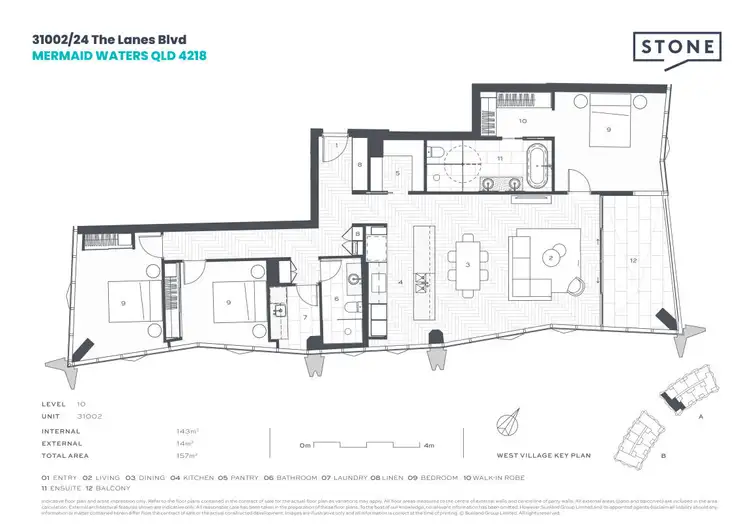 Floorplan of Homely apartment listing, 31002/24 The Lanes Boulevard, Mermaid Waters QLD 4218