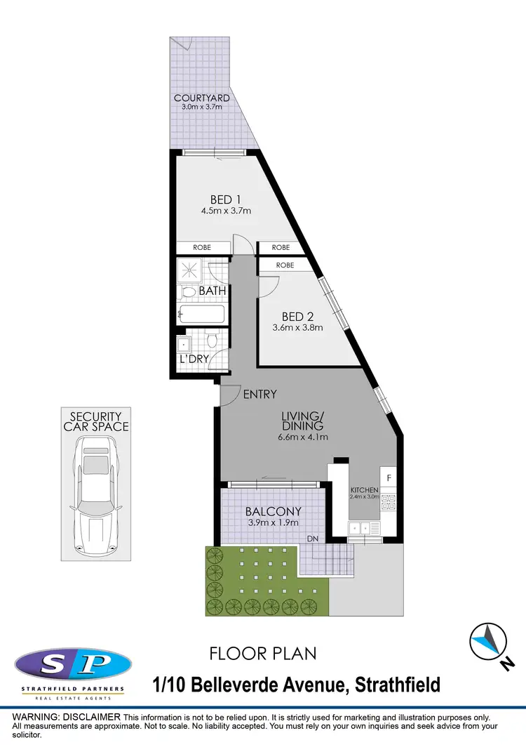 Floorplan of Homely apartment listing, 1/10 Belleverde Avenue, Strathfield NSW 2135