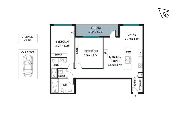 Floorplan of Homely unit listing, 202/54 Maitland Road, Islington NSW 2296