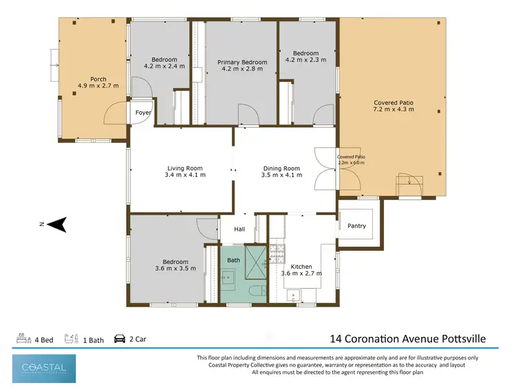 Floorplan of Homely house listing, 14 Coronation Avenue, Pottsville NSW 2489