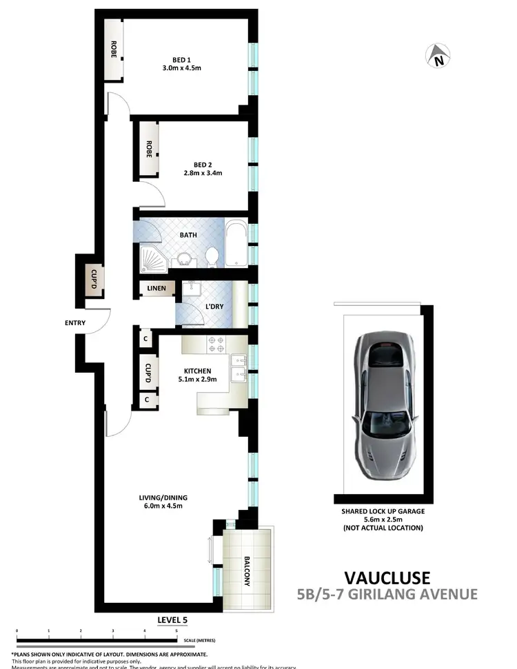 Floorplan of Homely apartment listing, 5B/5-7 Girilang Avenue, Vaucluse NSW 2030
