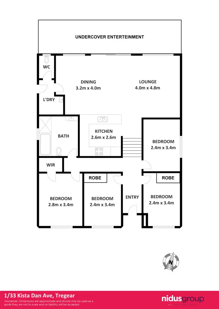Floorplan of Homely townhouse listing, 1/33 Kista Dan Avenue, Tregear NSW 2770