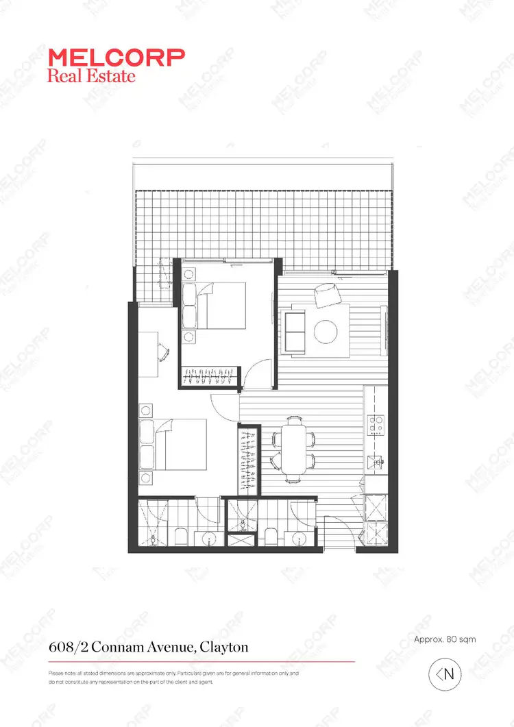 Floorplan of Homely apartment listing, M-City 608/2 Connam Avenue, Clayton VIC 3168