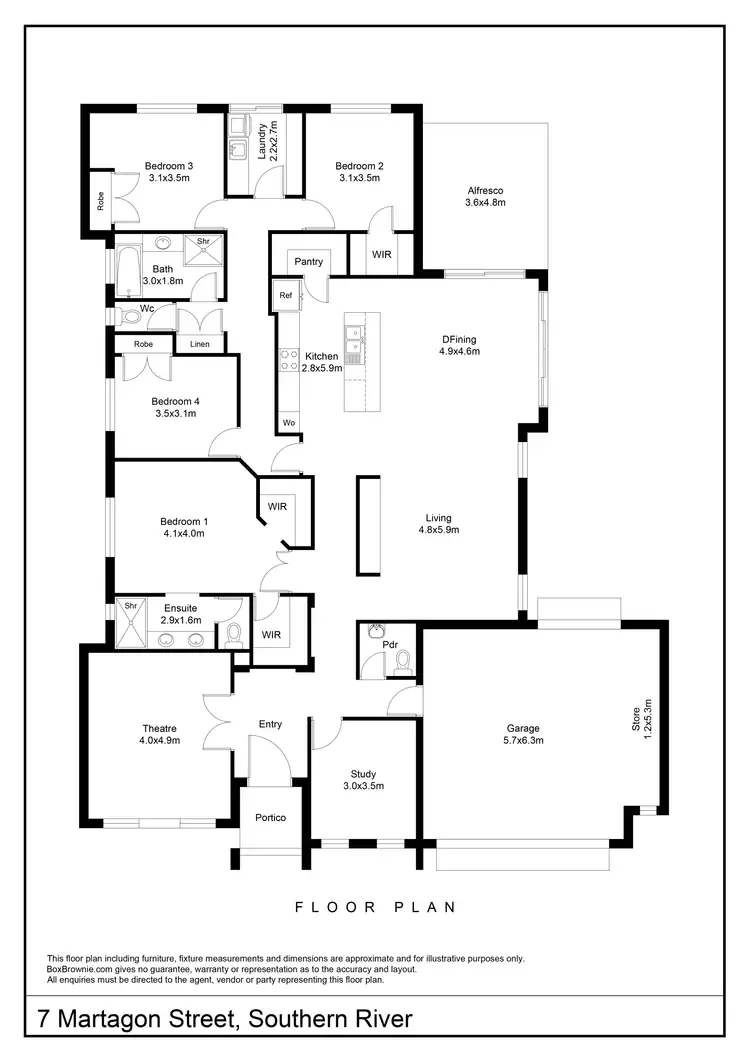 Floorplan of Homely house listing, 7 Martagon Street, Southern River WA 6110