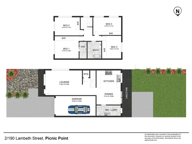 Floorplan of Homely townhouse listing, 2/190 Lambeth Street, Picnic Point NSW 2213