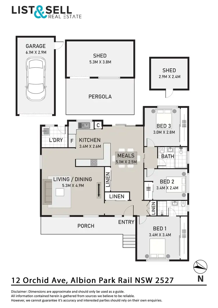 Floorplan of Homely house listing, 12 Orchid Avenue, Albion Park Rail NSW 2527