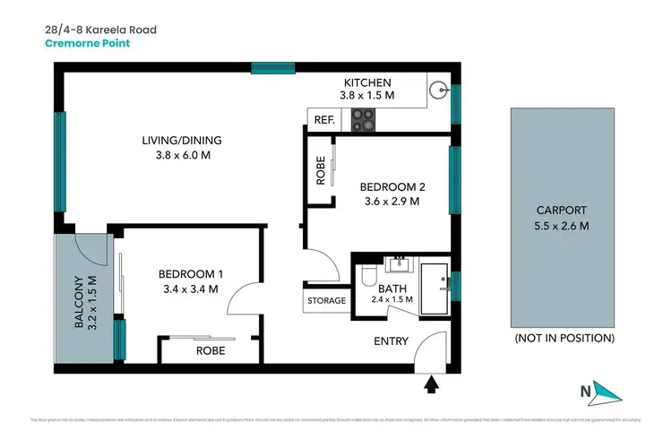 Floorplan of Homely unit listing, 28/4-8 Kareela Road, Cremorne Point NSW 2090