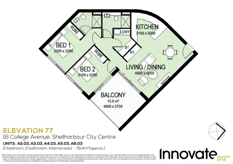 Floorplan of Homely unit listing, 506/24 College Avenue, Shellharbour City Centre NSW 2529