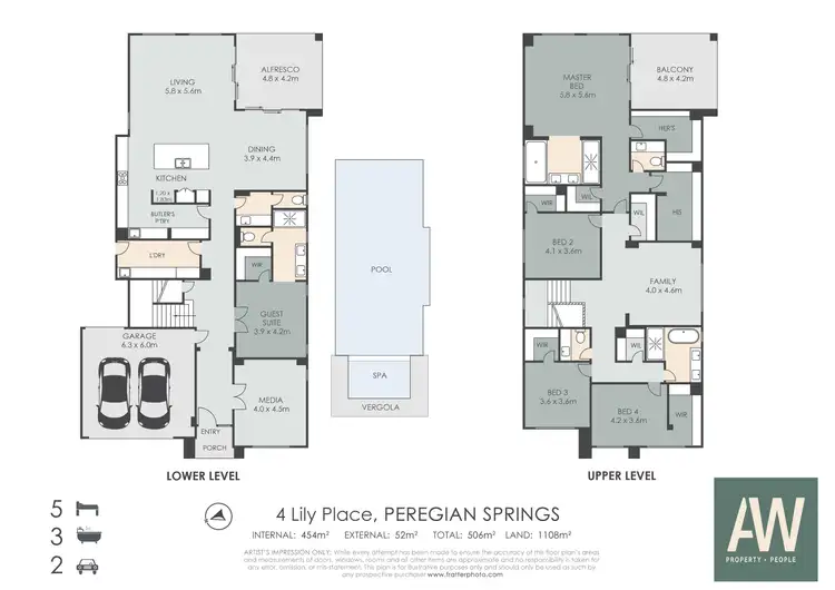 Floorplan of Homely house listing, 4 Lily Place, Peregian Springs QLD 4573