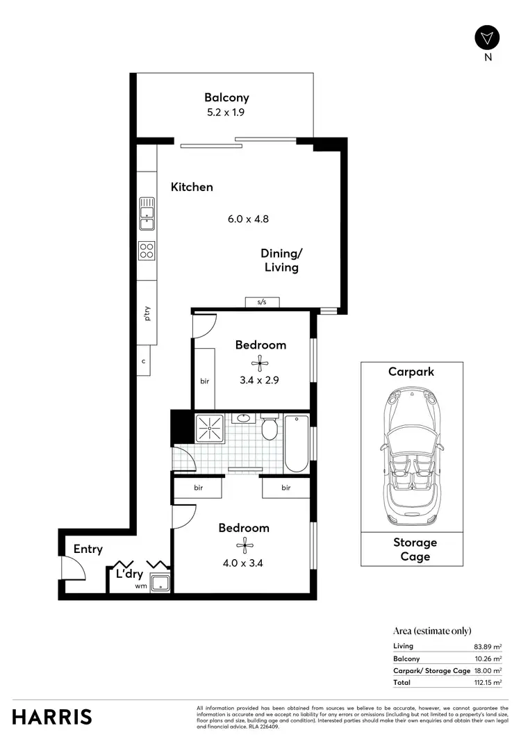 Floorplan of Homely apartment listing, 5/2 Allan Street, Prospect SA 5082