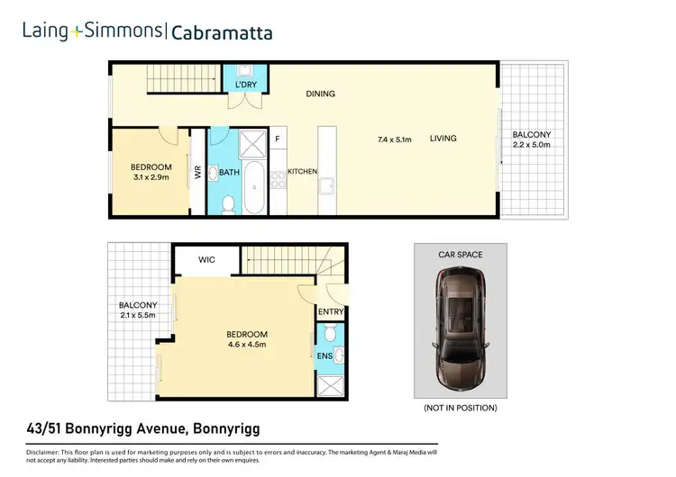 Floorplan of Homely unit listing, 43/51 Bonnyrigg Avenue, Bonnyrigg NSW 2177