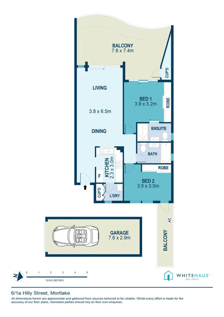 Floorplan of Homely apartment listing, 6/1A Hilly Street, Mortlake NSW 2137