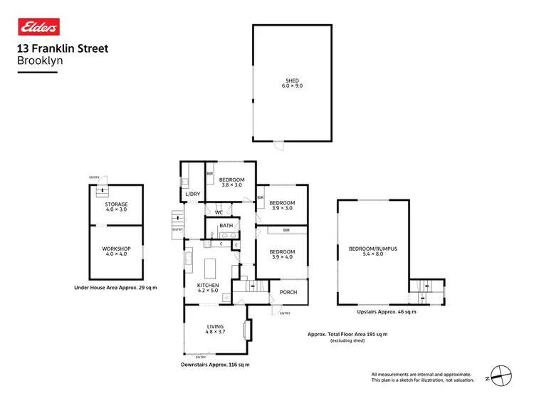 Floorplan of Homely house listing, 13 Franklin Street, Brooklyn TAS 7320