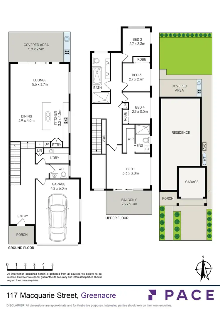 Floorplan of Homely semi-detached listing, 117 Macquarie Street, Greenacre NSW 2190