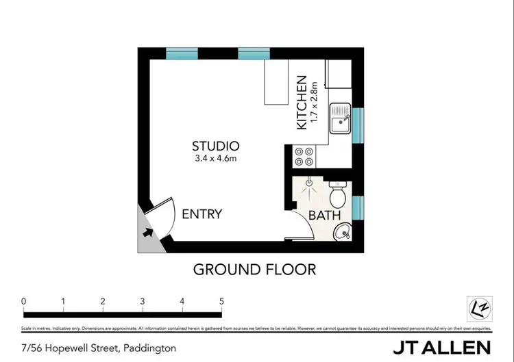 Floorplan of Homely apartment listing, 7/56 Hopewell Street, Paddington NSW 2021