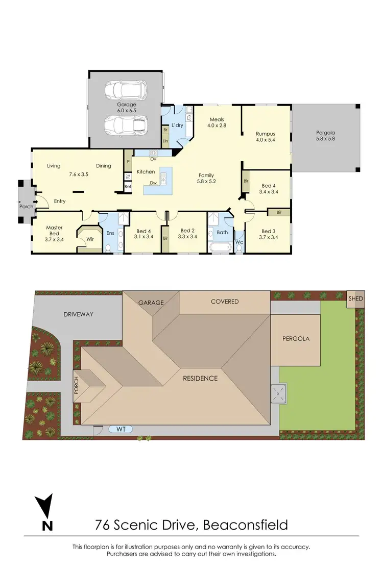 Floorplan of Homely house listing, 76 Scenic Drive, Beaconsfield VIC 3807