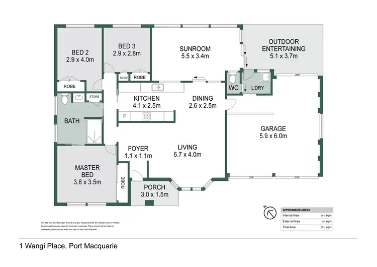 Floorplan of Homely house listing, 1 Wangi Place, Port Macquarie NSW 2444
