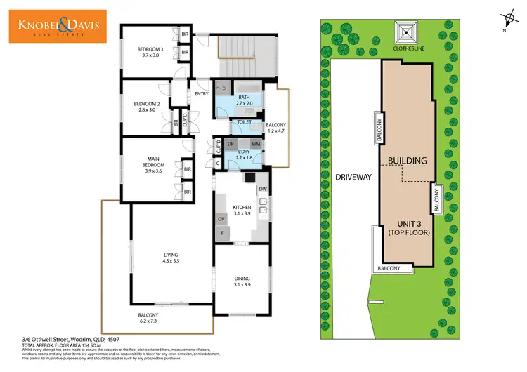 Floorplan of Homely unit listing, 3/6 Ottiwell Street, Woorim QLD 4507
