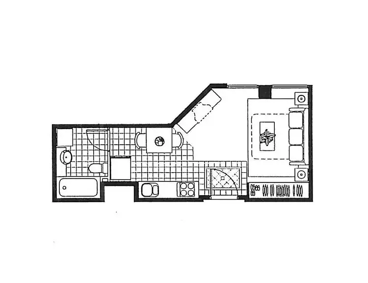 Floorplan of Homely apartment listing, 115/406 La Trobe Street, Melbourne VIC 3000