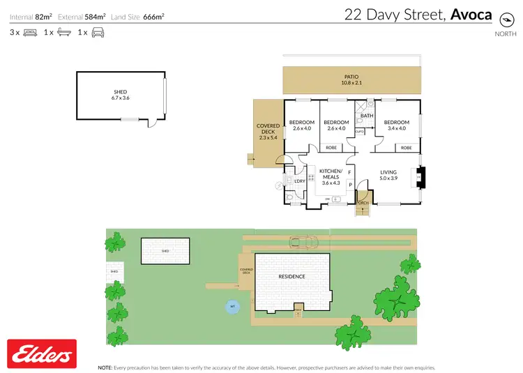 Floorplan of Homely house listing, 22 Davy Street, Avoca VIC 3467