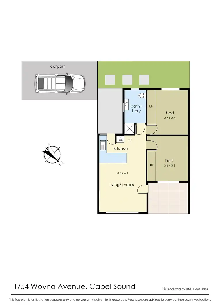 Floorplan of Homely unit listing, 1/54 Woyna Avenue, Capel Sound VIC 3940