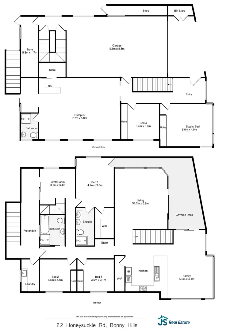 Floorplan of Homely house listing, 22 Honeysuckle Road, Bonny Hills NSW 2445