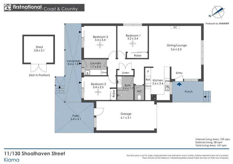 Floorplan of Homely villa listing, 11/130 Shoalhaven Street, Kiama NSW 2533