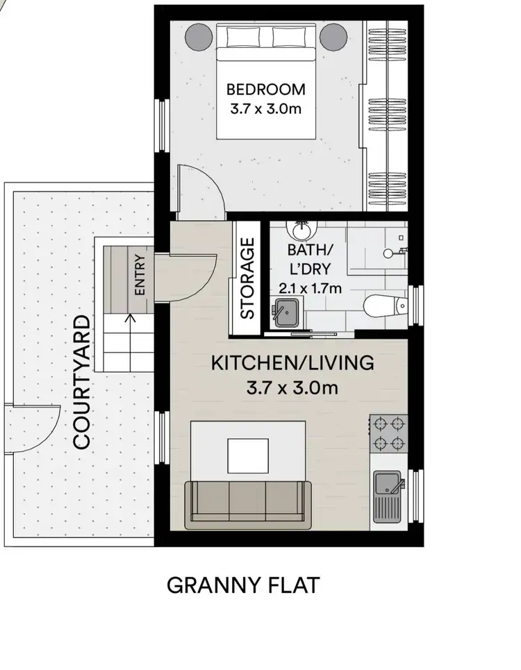 Floorplan of Homely apartment listing, 15a Geoffrey Crescent, Loftus NSW 2232