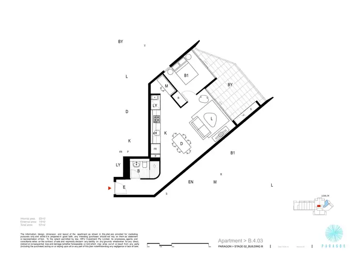 Floorplan of Homely apartment listing, 403/1 Link Road, Zetland NSW 2017