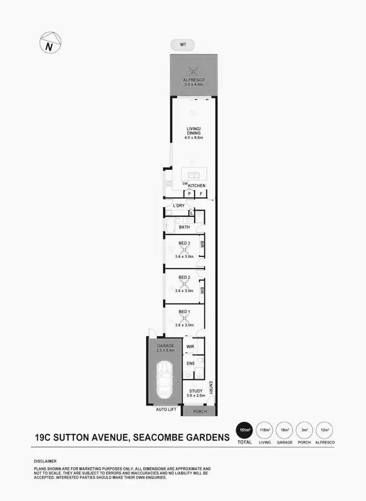 Floorplan of Homely house listing, 19C Sutton Avenue, Seacombe Gardens SA 5047