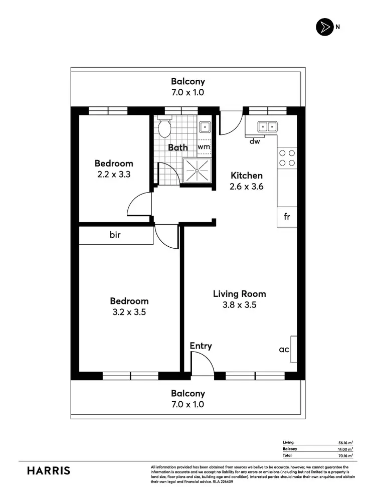 Floorplan of Homely unit listing, 8/229 Cross Road, Cumberland Park SA 5041