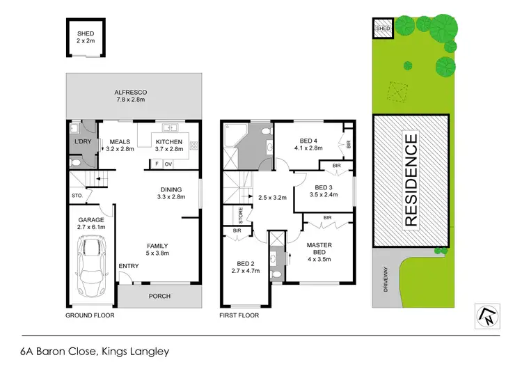 Floorplan of Homely house listing, 6A Baron Close, Kings Langley NSW 2147