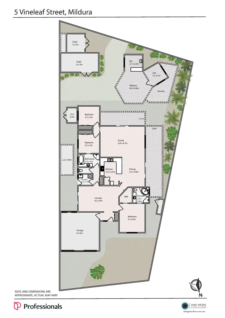 Floorplan of Homely house listing, 5 Vineleaf Street, Mildura VIC 3500