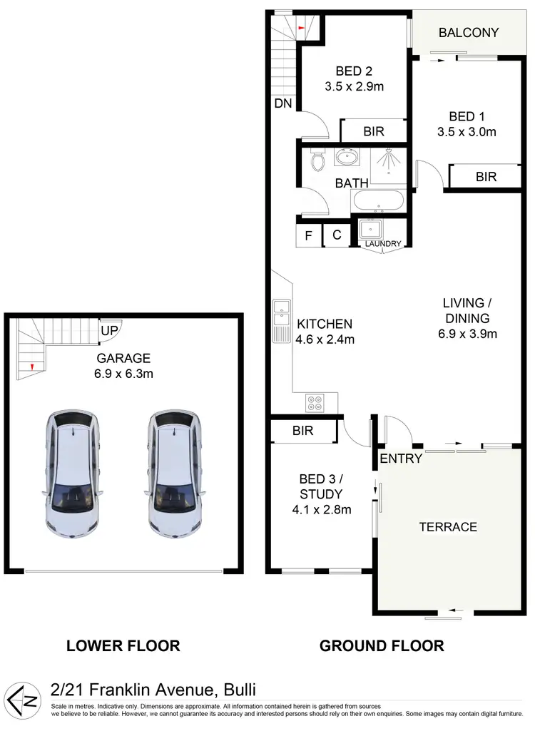 Floorplan of Homely villa listing, 2/21 Franklin Avenue, Bulli NSW 2516
