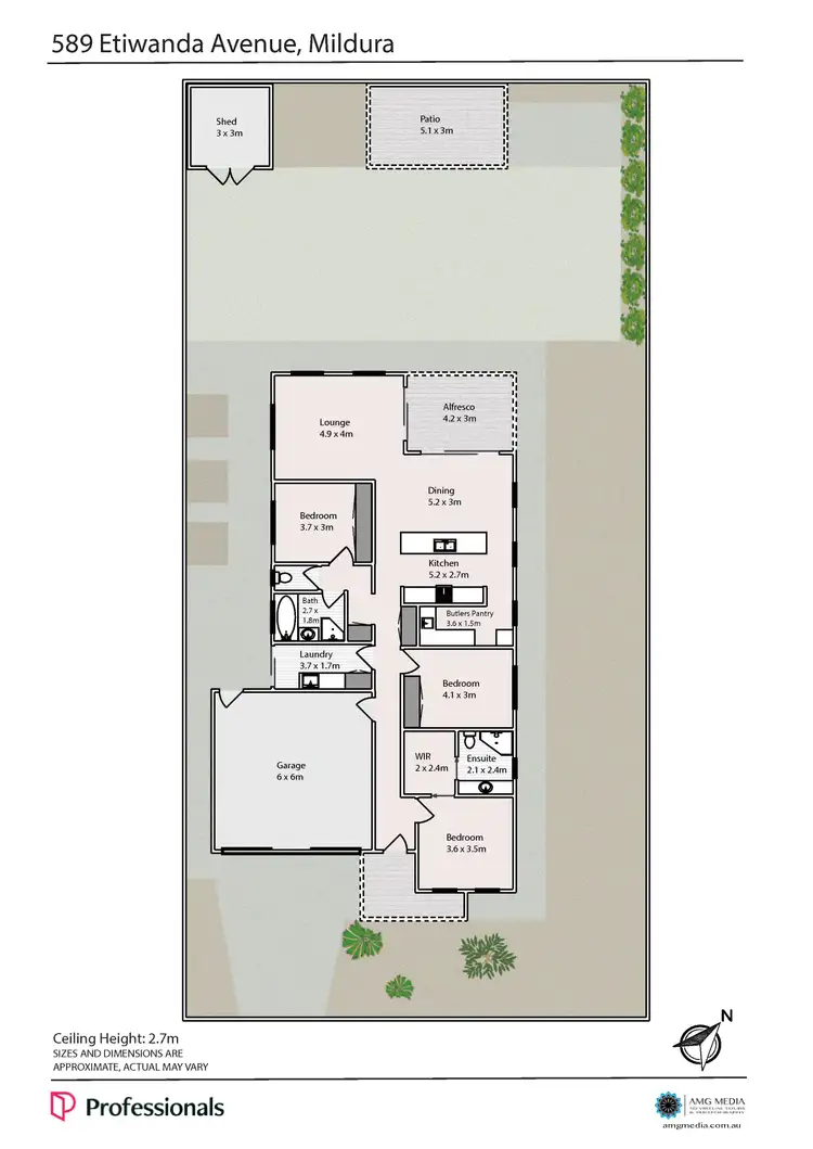 Floorplan of Homely house listing, 589 Etiwanda Avenue, Mildura VIC 3500