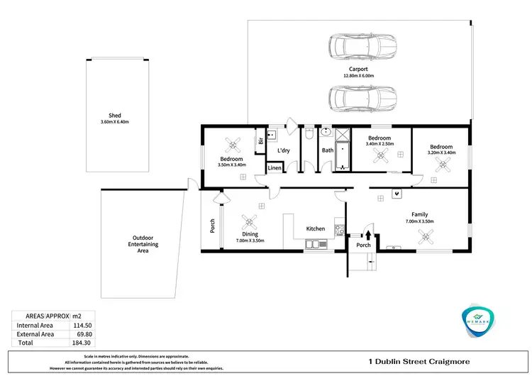 Floorplan of Homely house listing, 1 Dublin Street, Craigmore SA 5114