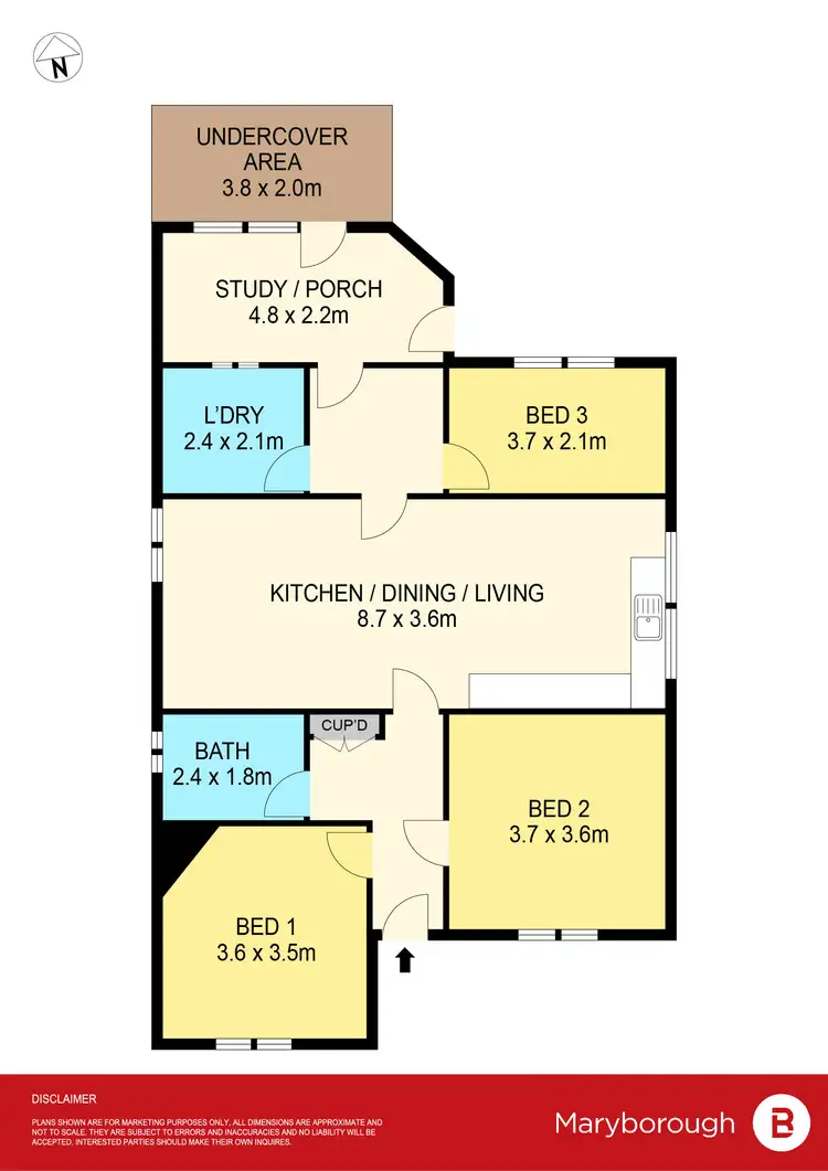 Floorplan of Homely house listing, 9 Lowenstein Street, Maryborough VIC 3465