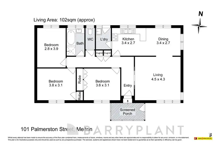 Floorplan of Homely house listing, 101 Palmerston Street, Melton VIC 3337