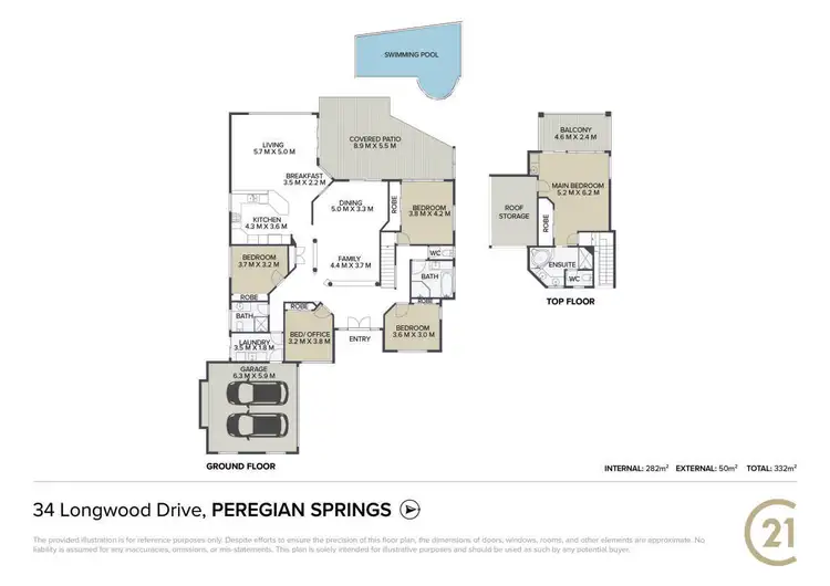 Floorplan of Homely house listing, 34 Longwood Drive, Peregian Springs QLD 4573