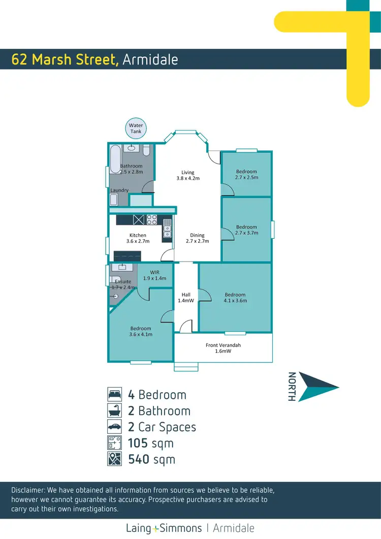 Floorplan of Homely house listing, 62 Marsh Street, Armidale NSW 2350