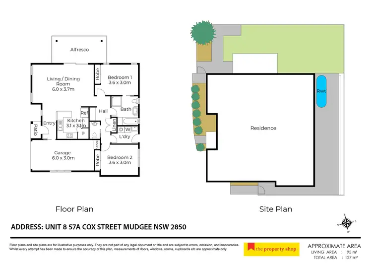 Floorplan of Homely unit listing, 8/57a Cox Street, Mudgee NSW 2850