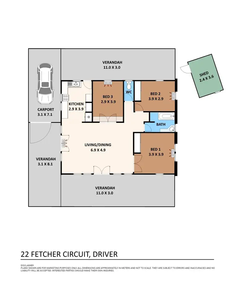 Floorplan of Homely house listing, 22 Fletcher Circuit, Driver NT 830