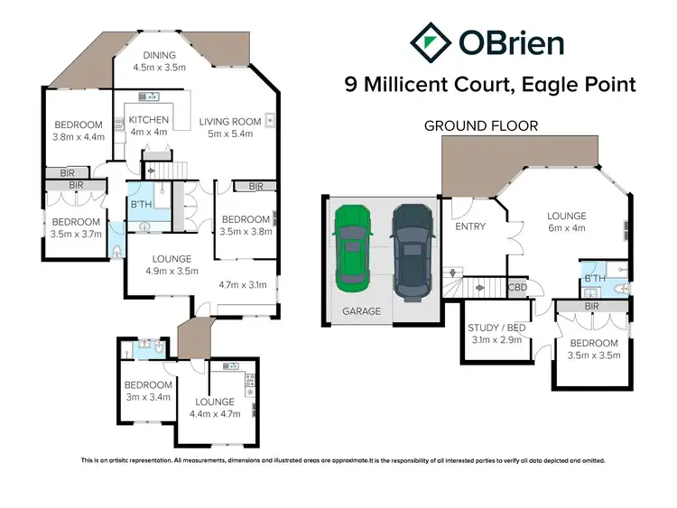 Floorplan of Homely house listing, 9 Millicent Court, Eagle Point VIC 3878