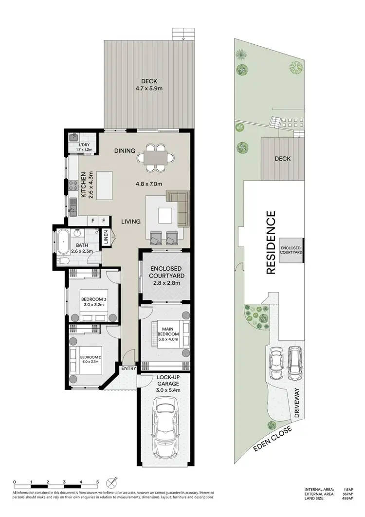 Floorplan of Homely semi-detached listing, 2 Eden Close, Kanwal NSW 2259