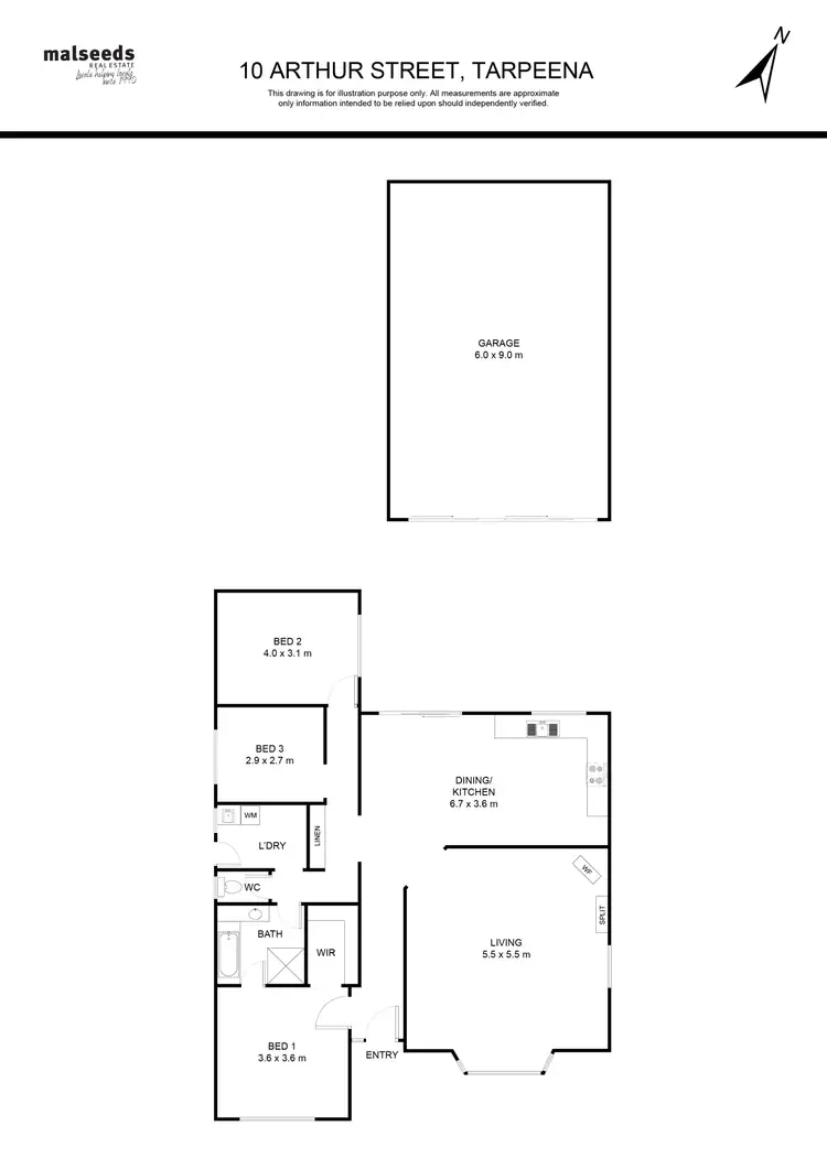 Floorplan of Homely house listing, 10 Arthur Street, Tarpeena SA 5277