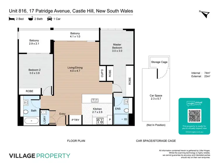 Floorplan of Homely apartment listing, 816/19 Partridge Avenue, Castle Hill NSW 2154